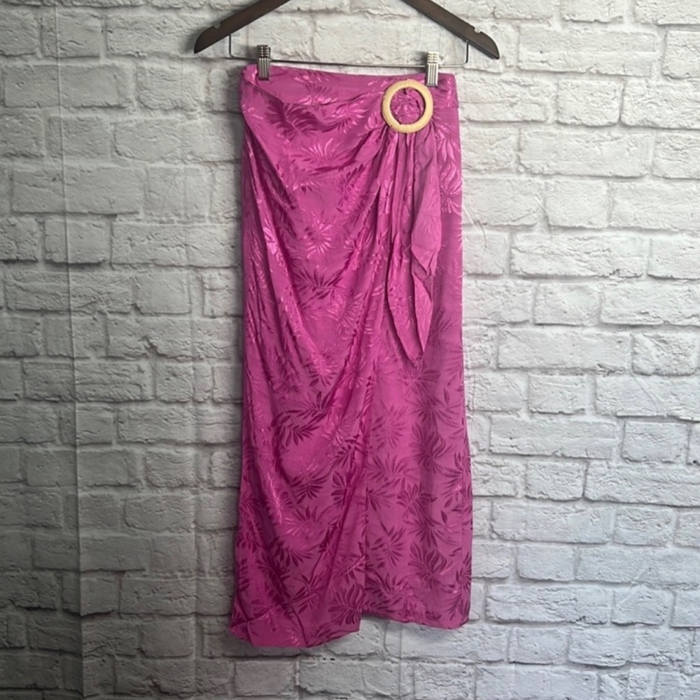 WAYF Juno wrap midi skirt